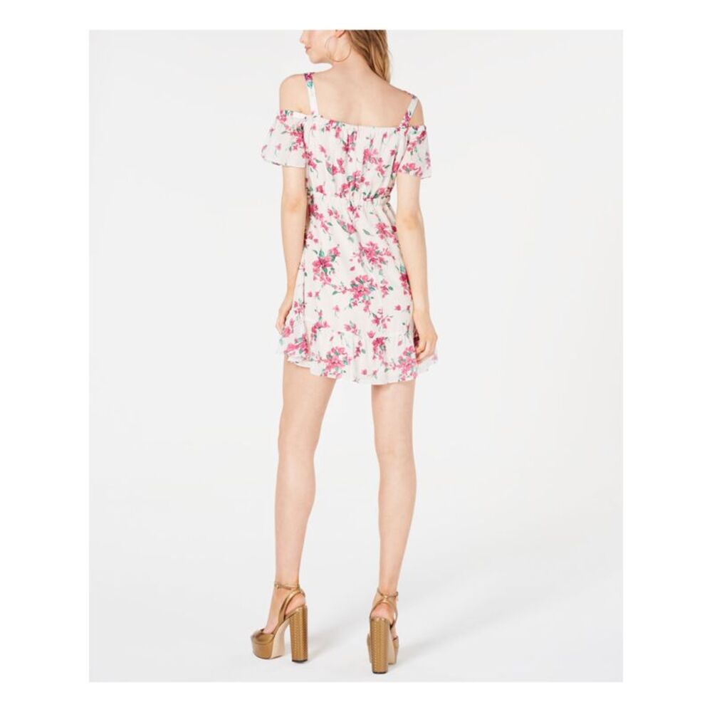 RACHEL ZOE Womens Cold Shoulder Short Sleeve Mini Fit + Flare Dress - Picture 2 of 5